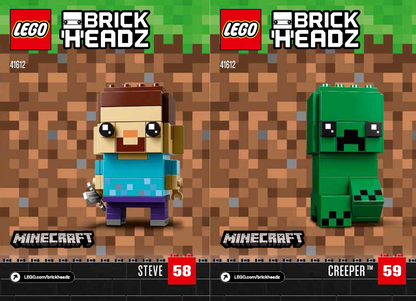 41612 Steve & Creeper (Used) LEGO BrickHeadz