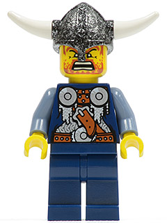 Viking Blue Chess Pawn - Horns Glued to Helmet (vik035)
