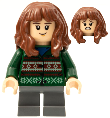 Hermione Granger - Dark Green Sweater, Dark Bluish Gray Short Legs (hp279)
