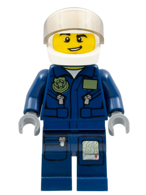 Police - City Helicopter Pilot, Dark Blue Jumpsuit (cty0632)