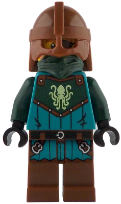 Kraken Warrior - Male, Reddish Brown Helmet, Eye Patch (idea229)