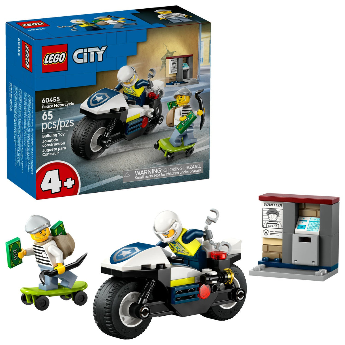 60455 Police Motorcycle Chase (Retired) LEGO City