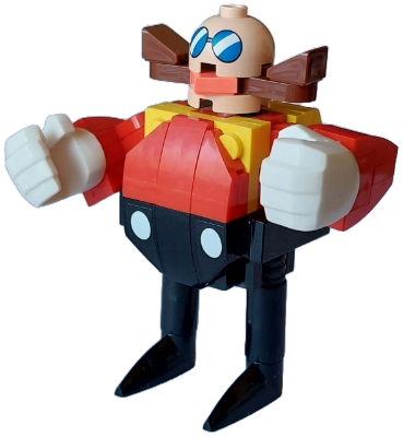 Dr. Eggman (Doctor Ivo Robotnik) with Stickers - Brick Built (idea164s)