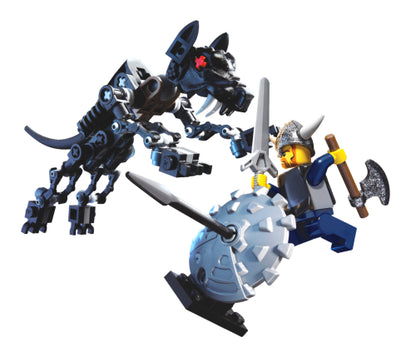 7015 Viking Warrior Challenges the Fenris Wolf (Used) LEGO Vikings