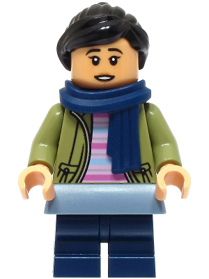 Cho Chang - Olive Green Jacket, Dark Blue Medium Legs (hp469)