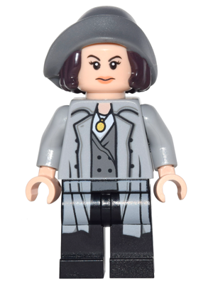Tina Goldstein - Light Bluish Gray Trench Coat, Hair with Hat (dim029)