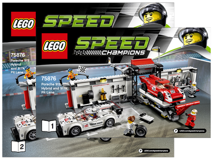 75876 Porsche 919 Hybrid and 917K Pit Lane (Used) LEGO Speed Champions