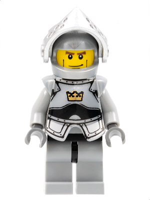 Fantasy Era - Crown Knight Plain with Breastplate, Helmet with Visor, Vertical Cheek Lines (cas379)