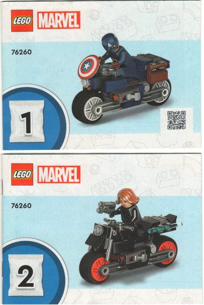 76260 Black Widow & Captain America Motorcycles (Certified) LEGO Super Heroes
