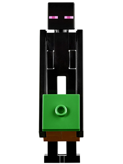 Enderman - Reddish Brown Block with Bright Green Top (min027)