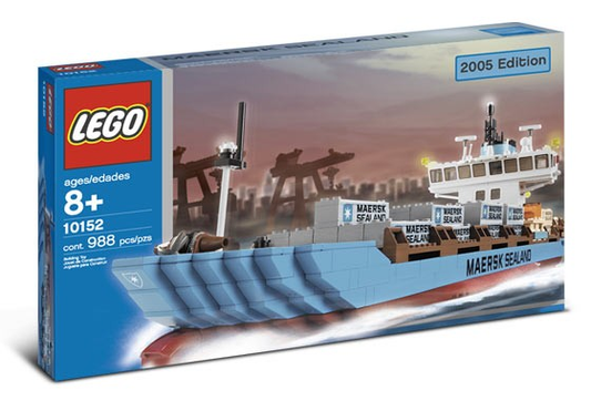 10152-2 Maersk Sealand Container Ship (2005 Edition) (Retired) LEGO Model Making