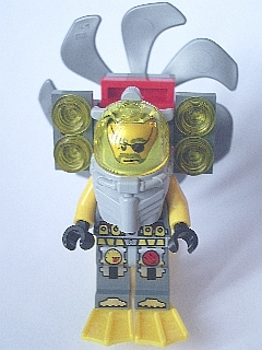 Atlantis Diver 3 - Ace Speedman - With Lights, Propeller, Yellow Flippers and Trans-Yellow Visor (atl024)