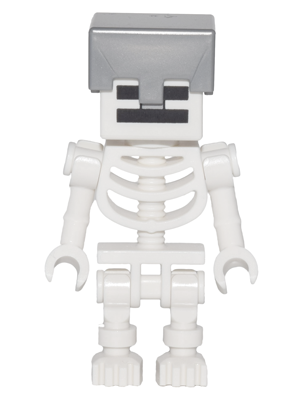 Skeleton, Minecraft - Flat Silver Helmet (min032)
