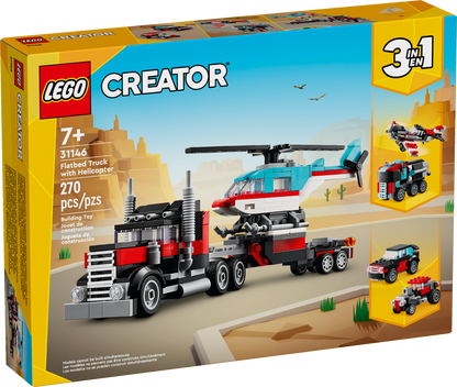 31146 Flatbed Truck with Helicopter (Retired) LEGO Creator