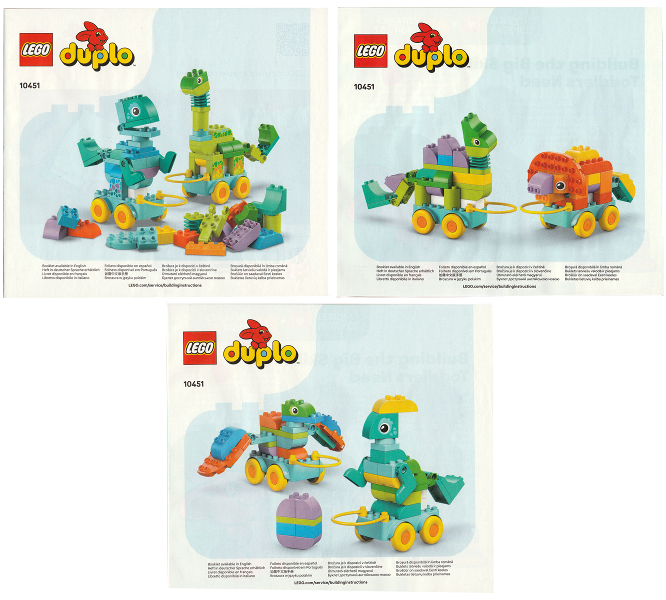 10451 3in1 Dinosaurs on Wheels (Certified) LEGO DUPLO