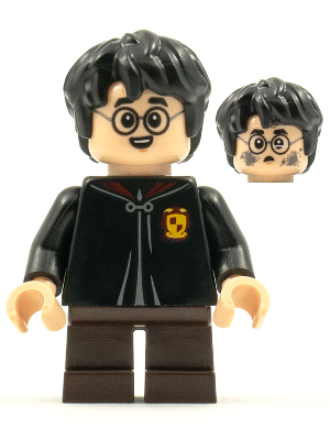 Harry Potter - Black Torso Gryffindor Robe, Dark Brown Short Legs (hp247)