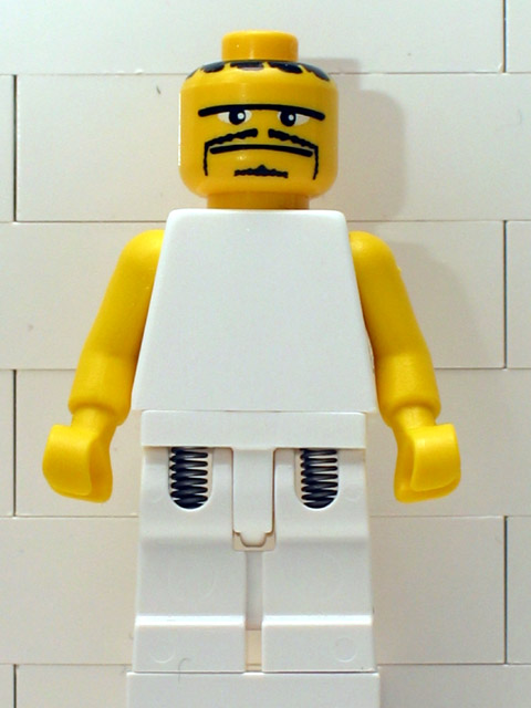 NBA Player White Torso, White Legs #3 (nba052)