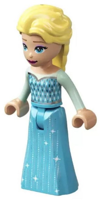 Elsa - Medium Azure Dress, Closed Smile (dp140)