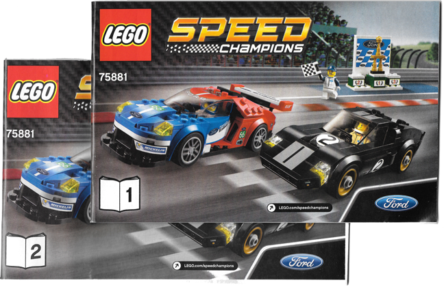 75881 2016 Ford GT & 1966 Ford GT40 (Used) LEGO Speed Champions