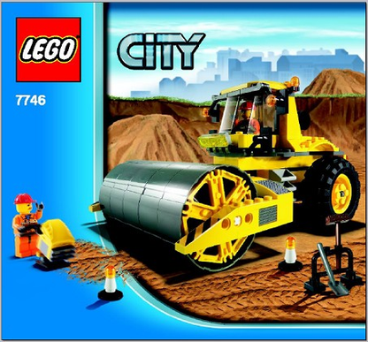 7746 Single-Drum Roller (Certified) LEGO City