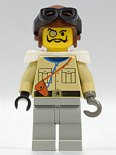 Lord Sam Sinister / Baron von Barron - Tan Shirt, Light Gray Legs, Brown Aviator Cap, Black Goggles, White Epaulettes (adv004)