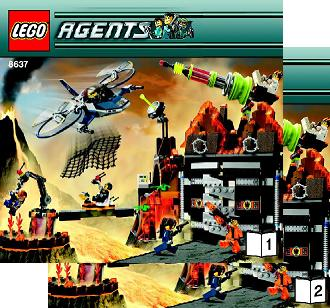 8637 Volcano Base (Certified) LEGO Agents
