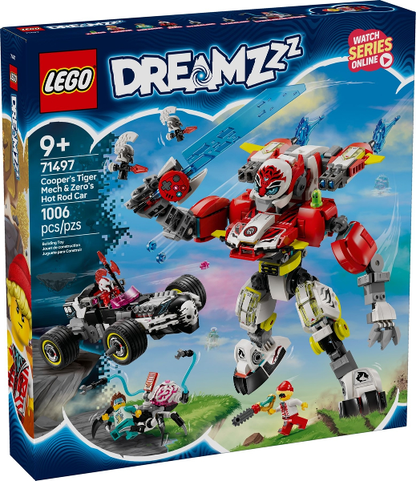 71497 Cooper's Tiger Mech & Zero's Hot Rod Car (Retired) LEGO Dreamzzz