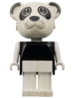 Fabuland Bear - Peter Panda, White Head, Legs and Arms, Black Top (fab10a)