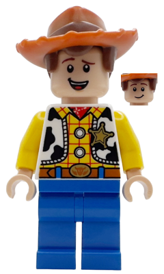 Woody - Plain Legs, Nougat Chin Dimple, Sheriff Star Badge (dis185)