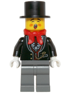 Caroler, Male - Tuxedo Shirt and Gold Watch Fob (hol064)