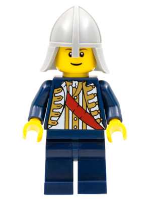 Red Sash, Light Bluish Gray Neck Protector, Reddish Brown Eyebrows (cas479b)