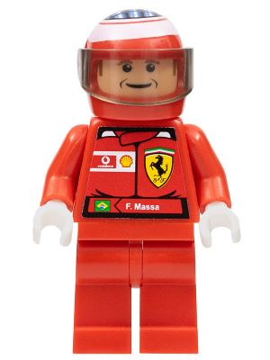 F1 Ferrari - F. Massa with Helmet Printed - with Torso Stickers (rac023bs)