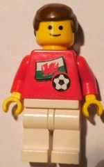 Soccer Player - Welsh Player 4, Welsh Flag Torso Sticker on Front, Black Number Sticker on Back (specify number in listing) (soc036s04)