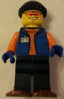 Arctic Research Assistant with Snowshoes, Dark Blue Legs and Knit Cap (cty0553)