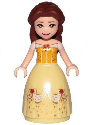 Belle - Dress with Red Roses, White Sleeves (dp096)