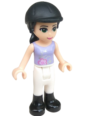 Friends Emma - White Riding Pants, Lavender Top (frnd0027)