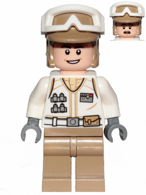 Hoth Rebel Trooper White Uniform, Dark Tan Legs (sw1016)