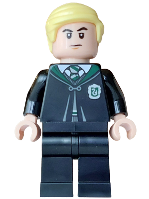 Draco Malfoy - Black Slytherin Robe and Legs, Neutral / Angry (hp616)