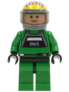 Rebel Pilot A-wing - Light Nougat Head, Trans-Brown Visor, Green Jumpsuit (sw0031a)
