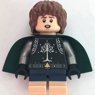 Peregrin Took (Pippin) - Black Surcoat, Dark Green Cape (lor159)