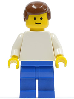 Soccer Player White/Blue Team Player 4 (soc038)