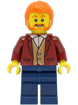 Car Driver - Male, Dark Red Suit Jacket, Dark Blue Legs, Orange Hair (cty1468)