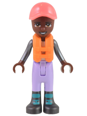 Friends Elijah - Lavender Sailing Outfit, Coral Cap, Orange Life Jacket (frnd0546)