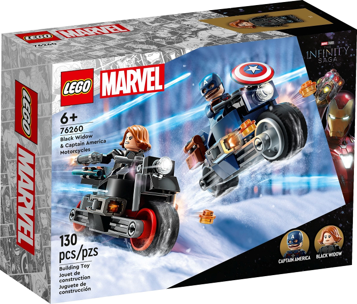76260 Black Widow & Captain America Motorcycles (Retired) LEGO Super Heroes