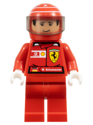 F1 Ferrari - M. Schumacher with Helmet - with Torso Stickers (rac022s)