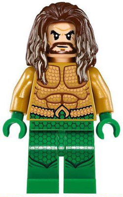 Aquaman - Dark Brown Long Hair, Green Legs (sh0525)