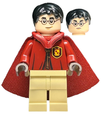 Harry Potter - Dark Red Quidditch Uniform with Hood and Cape, Tan Legs (hp427)