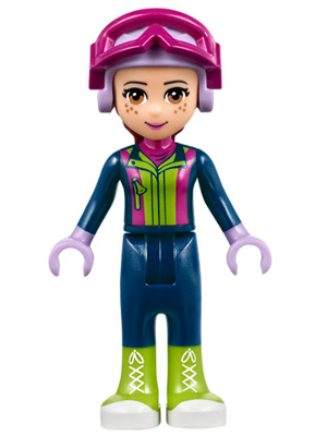 Friends Mia - Dark Blue Trousers, Dark Blue Top, Helmet, Goggles (frnd0221)
