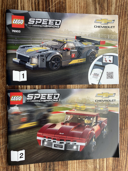 76903 Chevrolet Corvette C8.R Race Car and 1968 Chevrolet Corvette (Certified) LEGO Speed Champions
