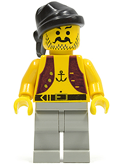 Pirate Anchor Shirt, Light Gray Legs, Black Bandana (pi012)